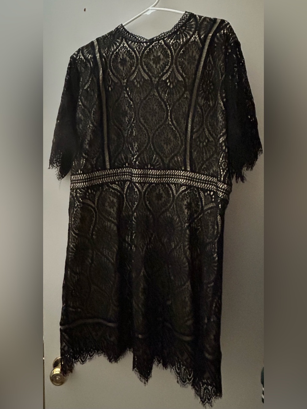 Black Lace Short Sleeve Dress - Haley & Co size 3x